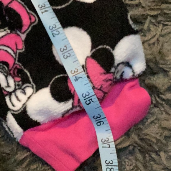 Disney Minnie Mouse Fleece lounge, pajama Pants - Black, Pink, and White - Picture 4 of 5